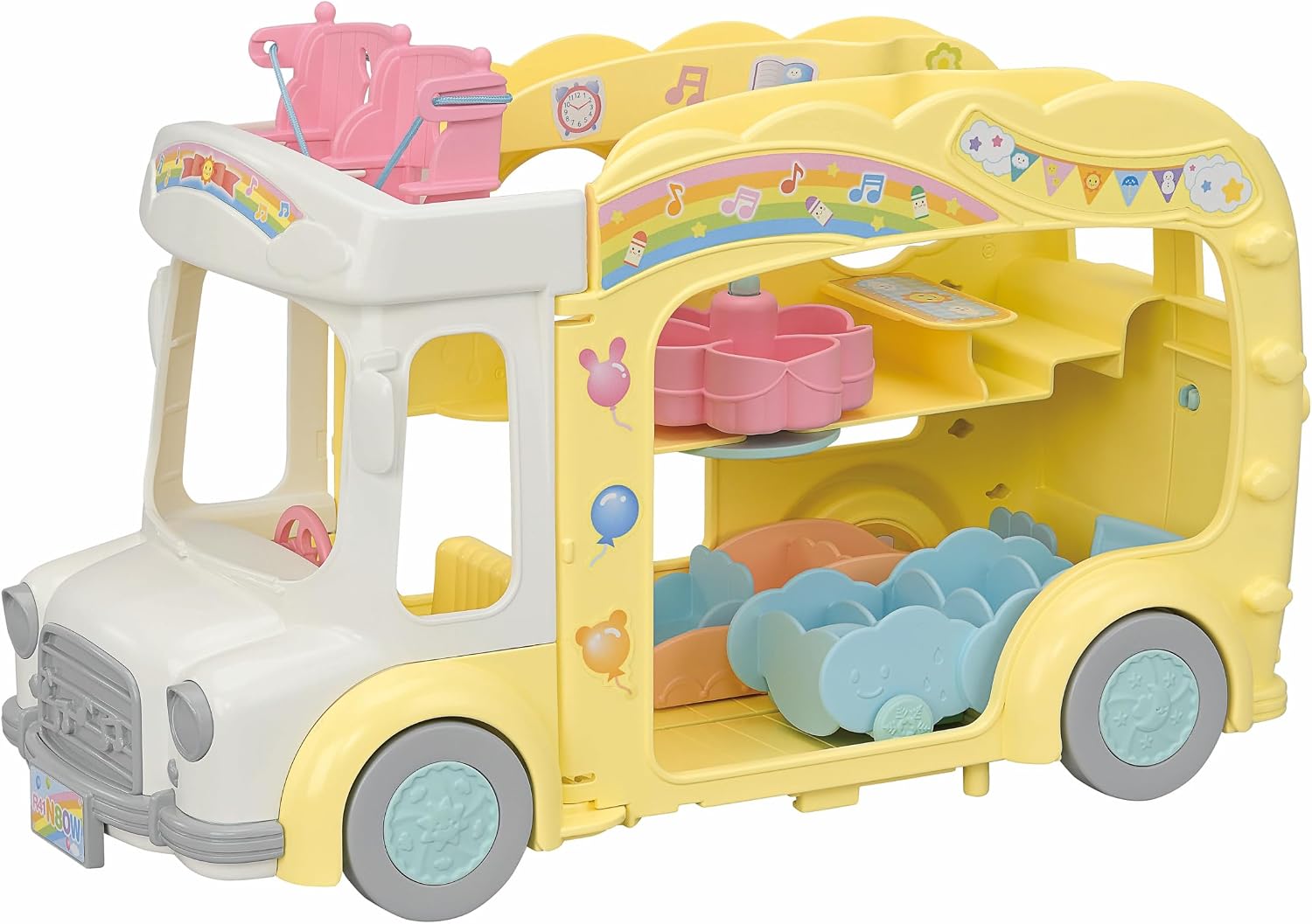 Detalle de Sylvanian Families 5744 Adventure Nursery Bus Rainbow Playset with Slide and Swing