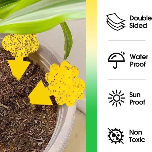 Detalle de Cleanuper Yellow 100pcs 20260626 Sticky Traps, Double-Sided Yellow Plant Pest Cards