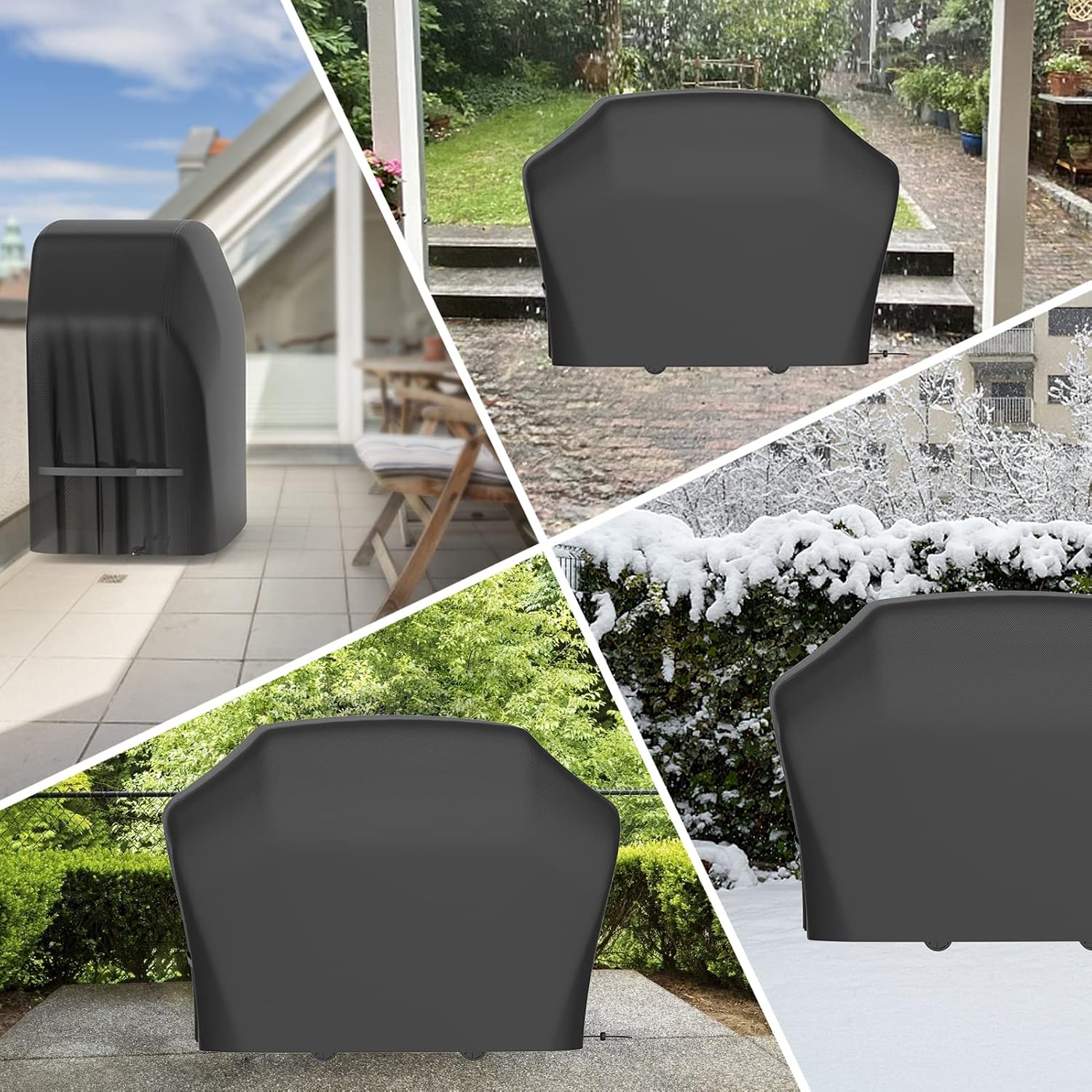 Detalle 2 de Waterproof Heavy Duty Large BBQ Cover (170 x 61 x 117cm) – Oxford cloth, dust-proof outdoor grill protection