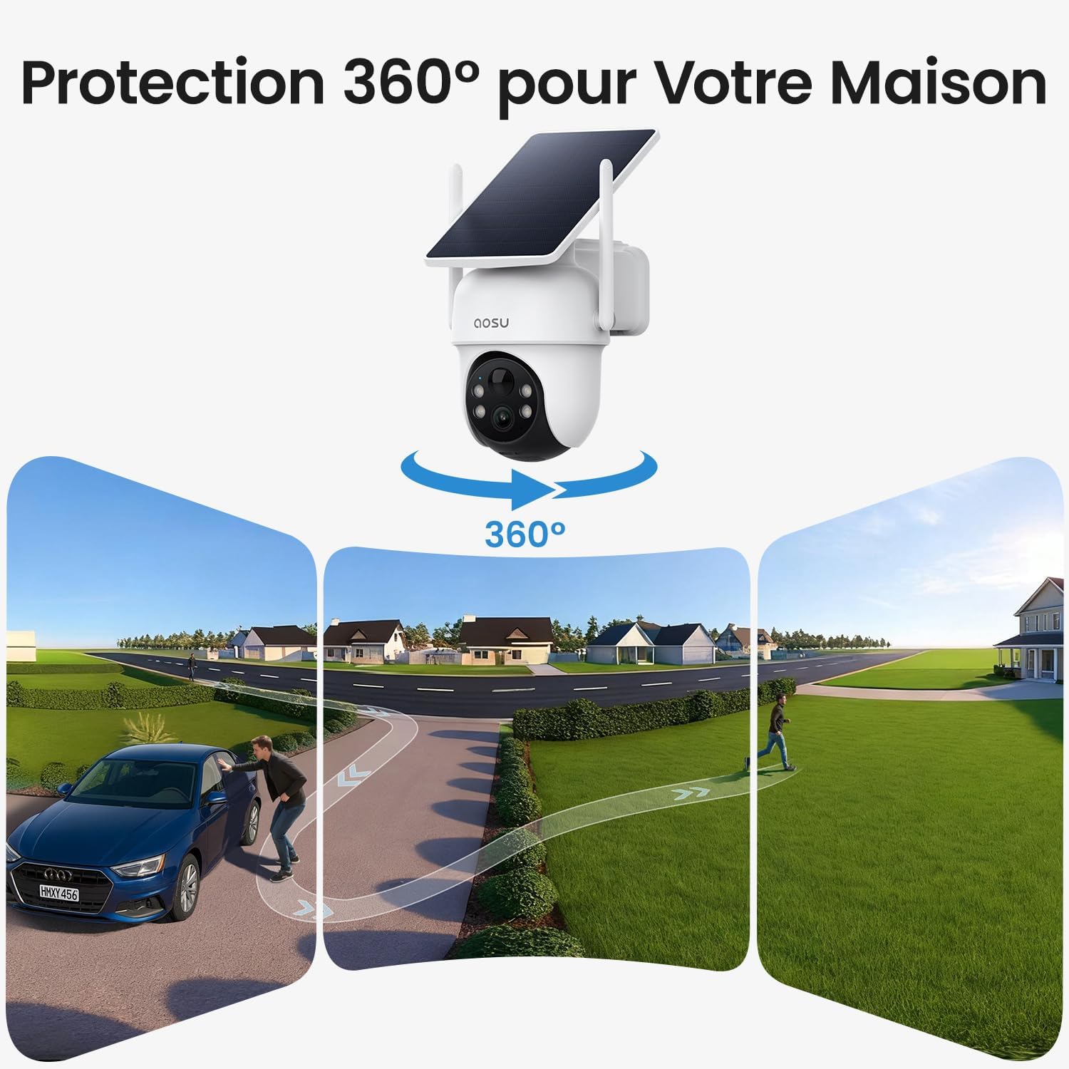 Detalle 2 de aosu 2K Camera Surveillance 3MP 360°