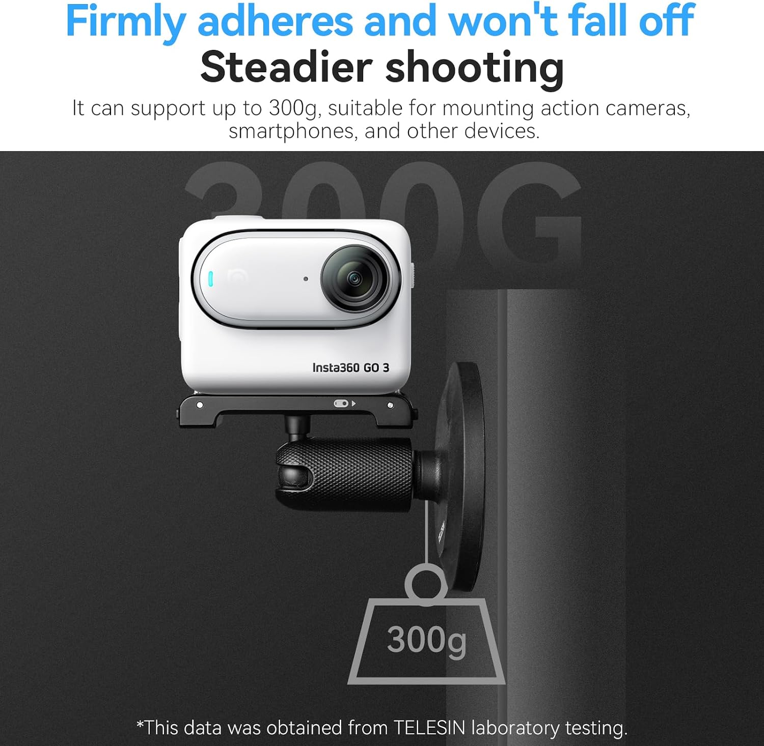 Thumbnail 4 de Telesin Magnetic Mount + Suction Cup Kit for Insta 360 GO3