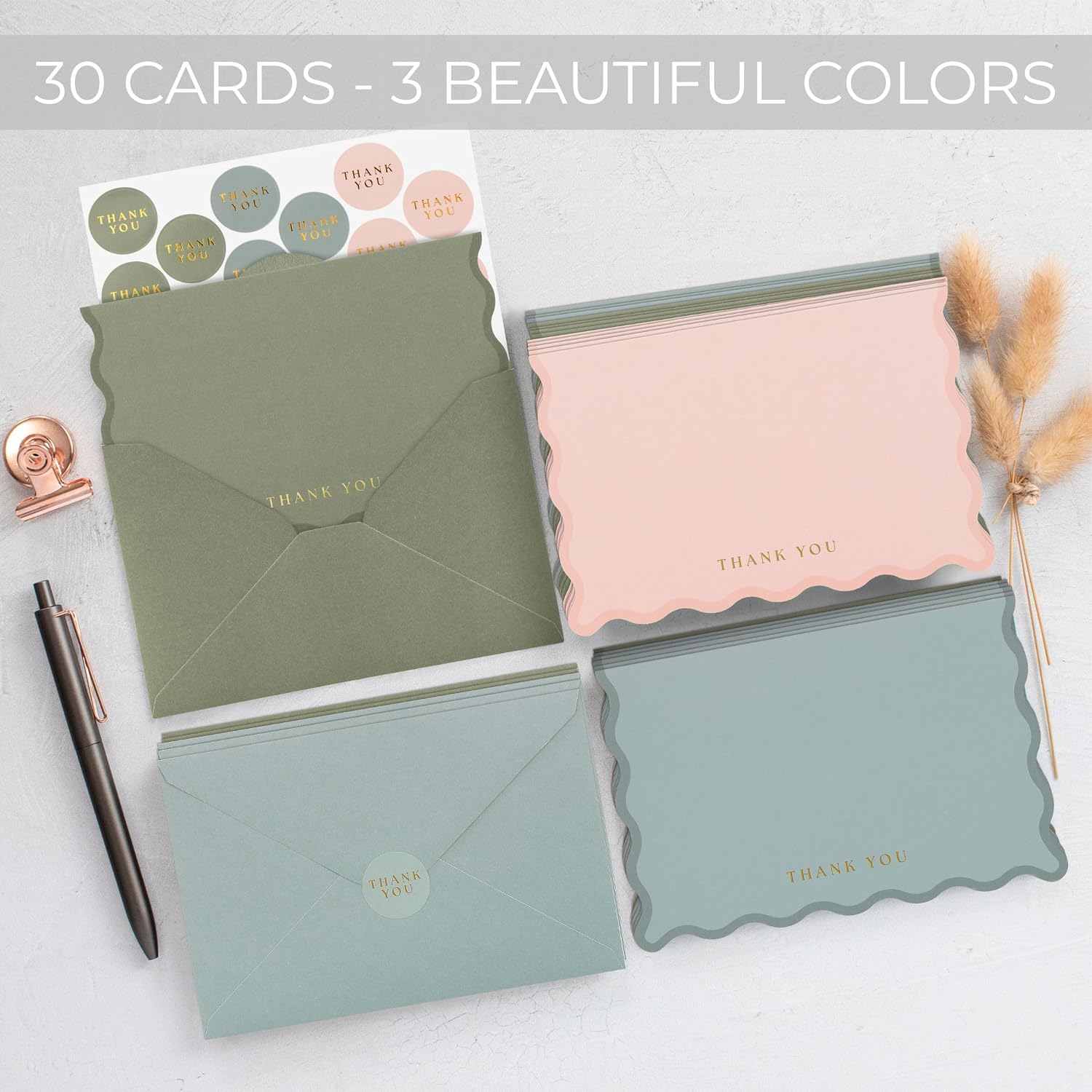 Detalle 1 de ZICOTO Thank You Cards, 4 x 6-Inch Folded