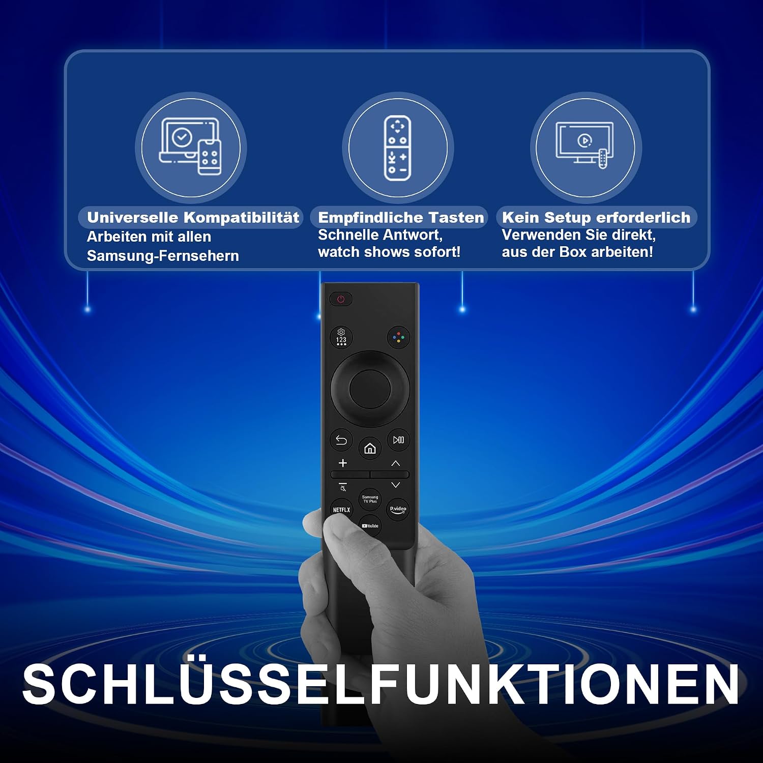 Thumbnail 2 de Universal-Fernbedienung für Samsung TV – Ersatzfernbedienung für Crystal QLED OLED Curved HDTV 4/8K