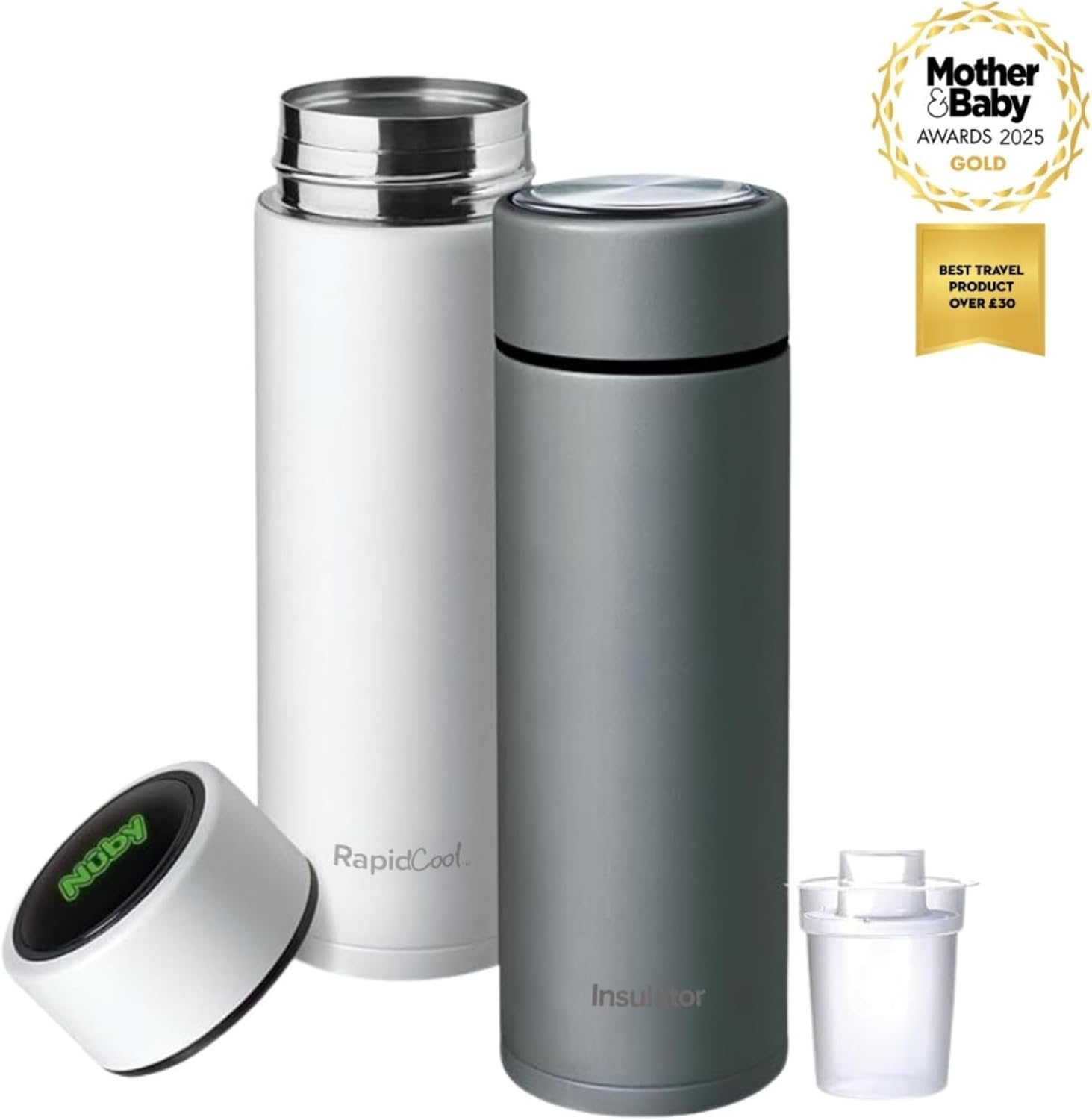 Detalle 2 de Nuby RapidCool Portable Baby Bottle Maker Twin Pack – Formula in 2 Minutes