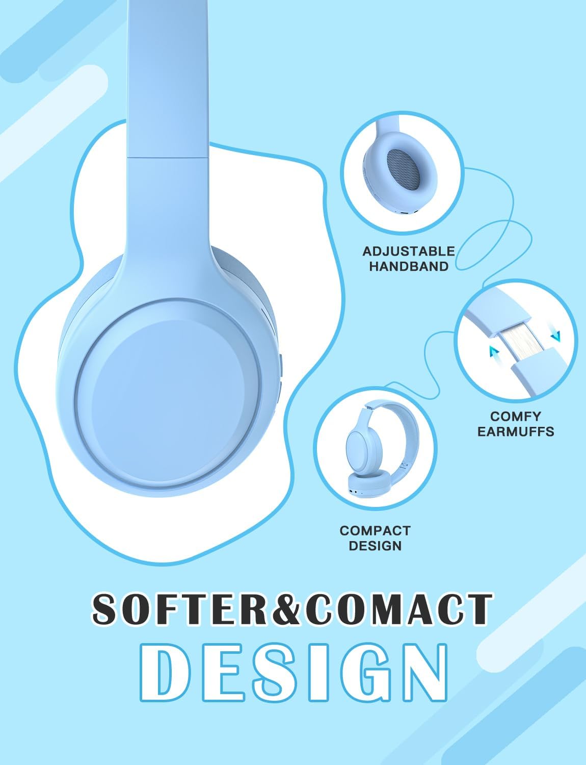 Thumbnail 1 de YOYOTUNE Kids Bluetooth Headphones Bluetooth 5.1