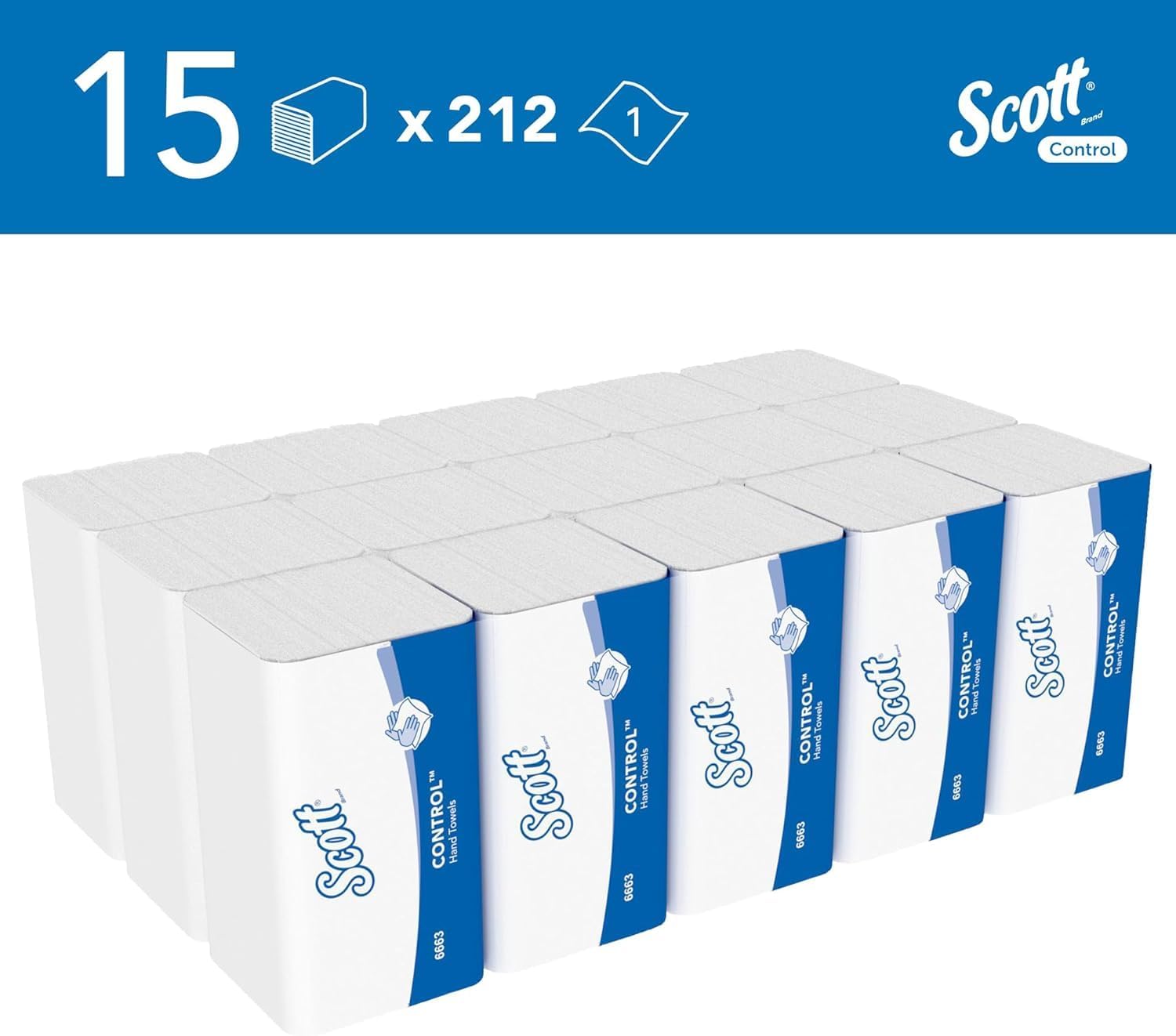 Thumbnail 1 de Scott Control V-Fold 1‑Ply Paper Towels 3,180 Sheets 🧻