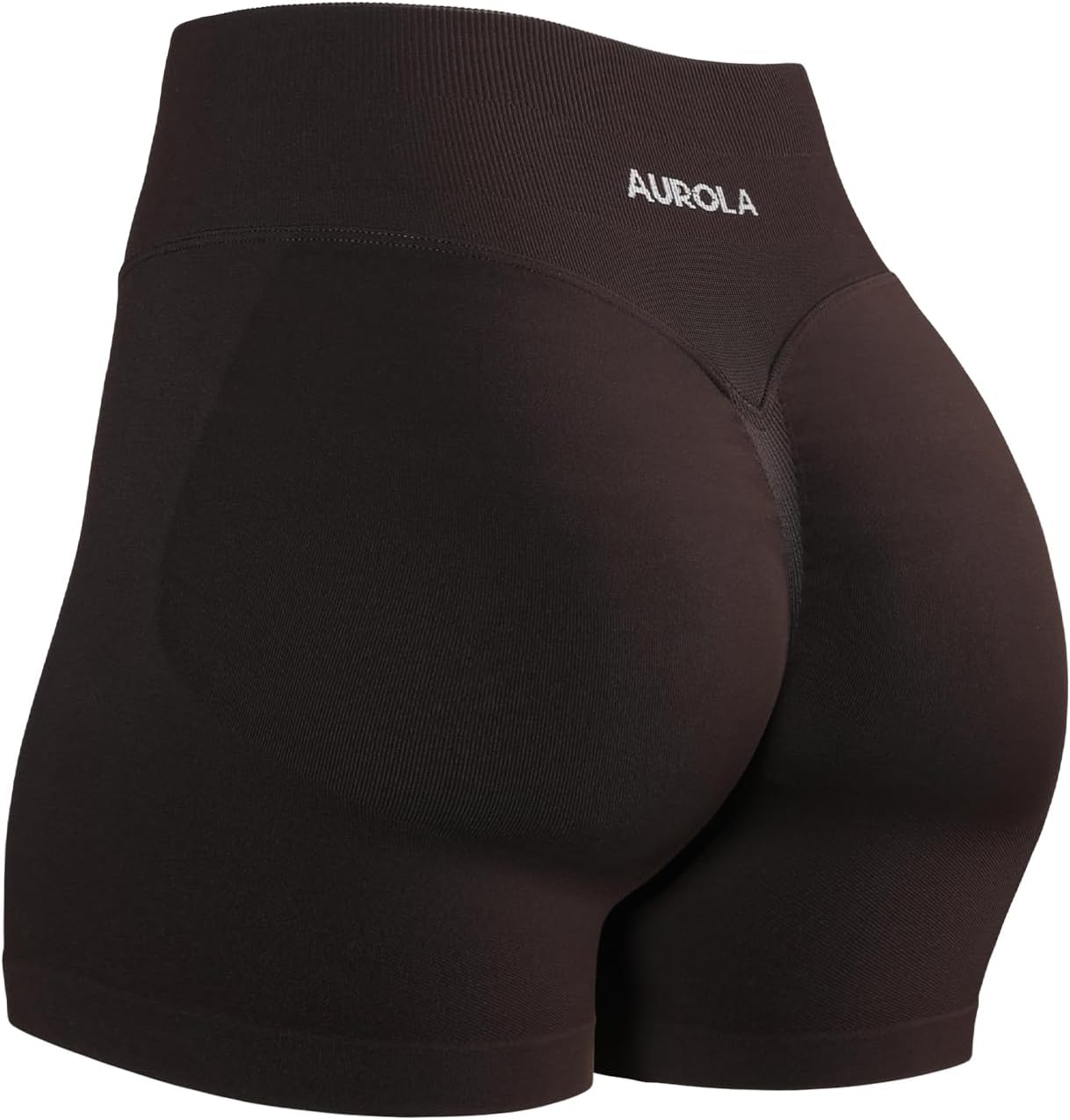 Detalle de AUROLA Influence Women's Workout Shorts, High-Waist Scrunch Seamless