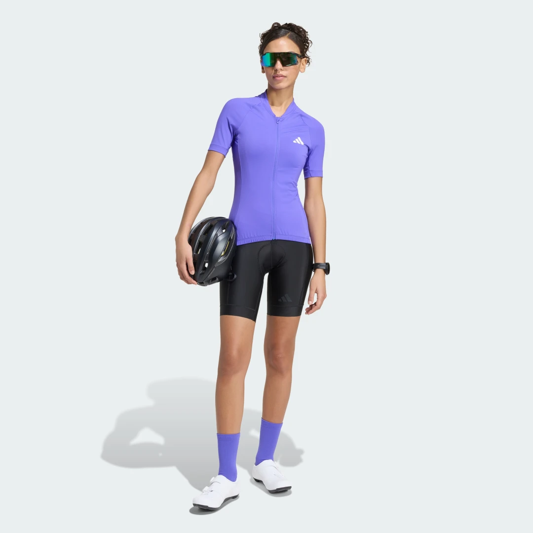 Detalle de Maillot de ciclismo Essentials de Adidas – color violeta
