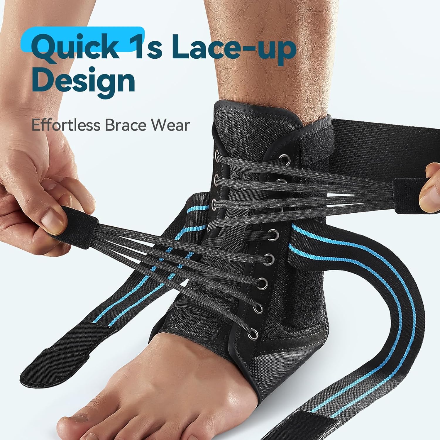 Thumbnail 1 de AGPTEK Ankle Support Brace with Detachable Splints and Elastic Lacing – Versatile Recovery and Sport Support