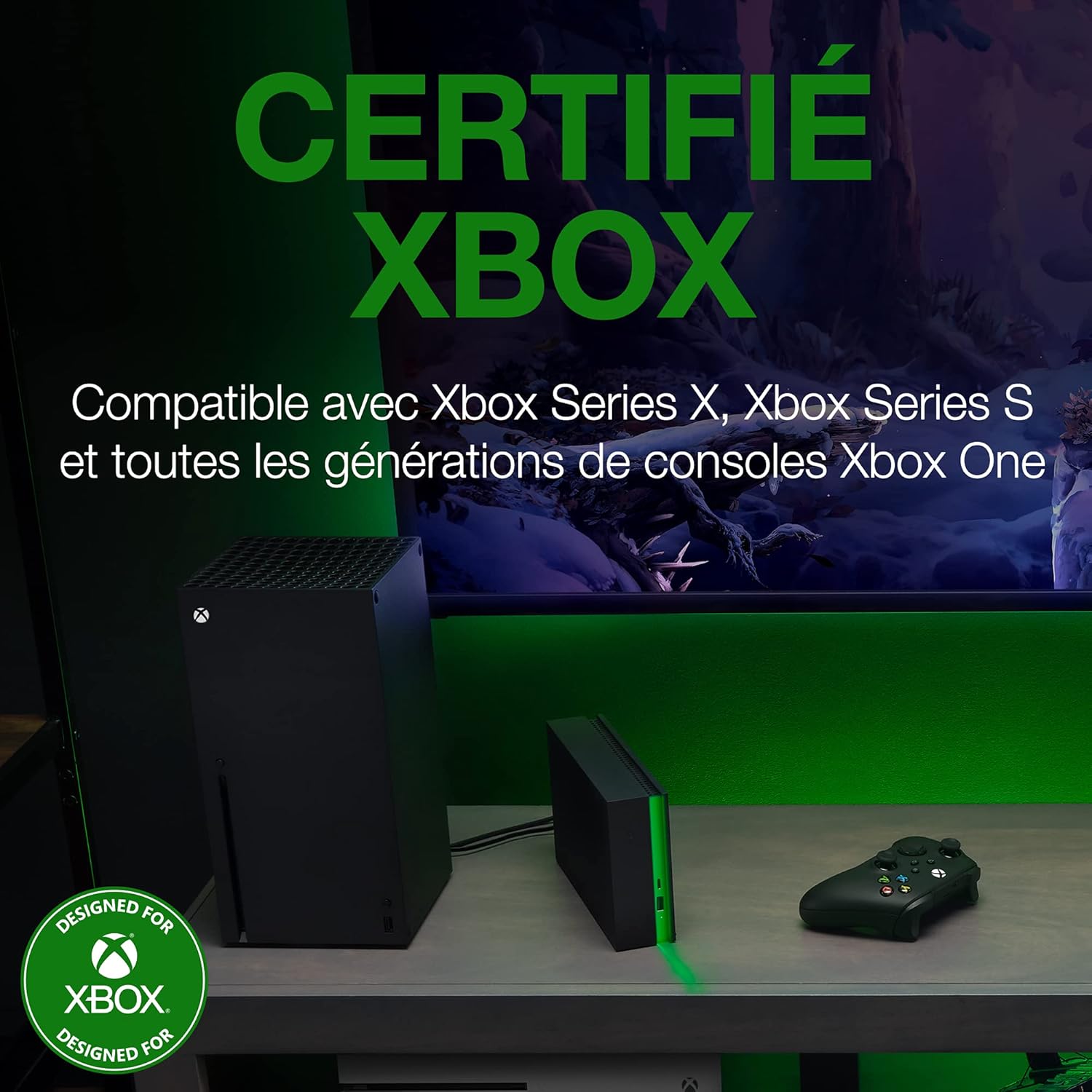Thumbnail 2 de Seagate Game Drive Hub 8To : disque dur externe HDD USB 3.2 certifié Xbox avec ports USB-C et USB-A