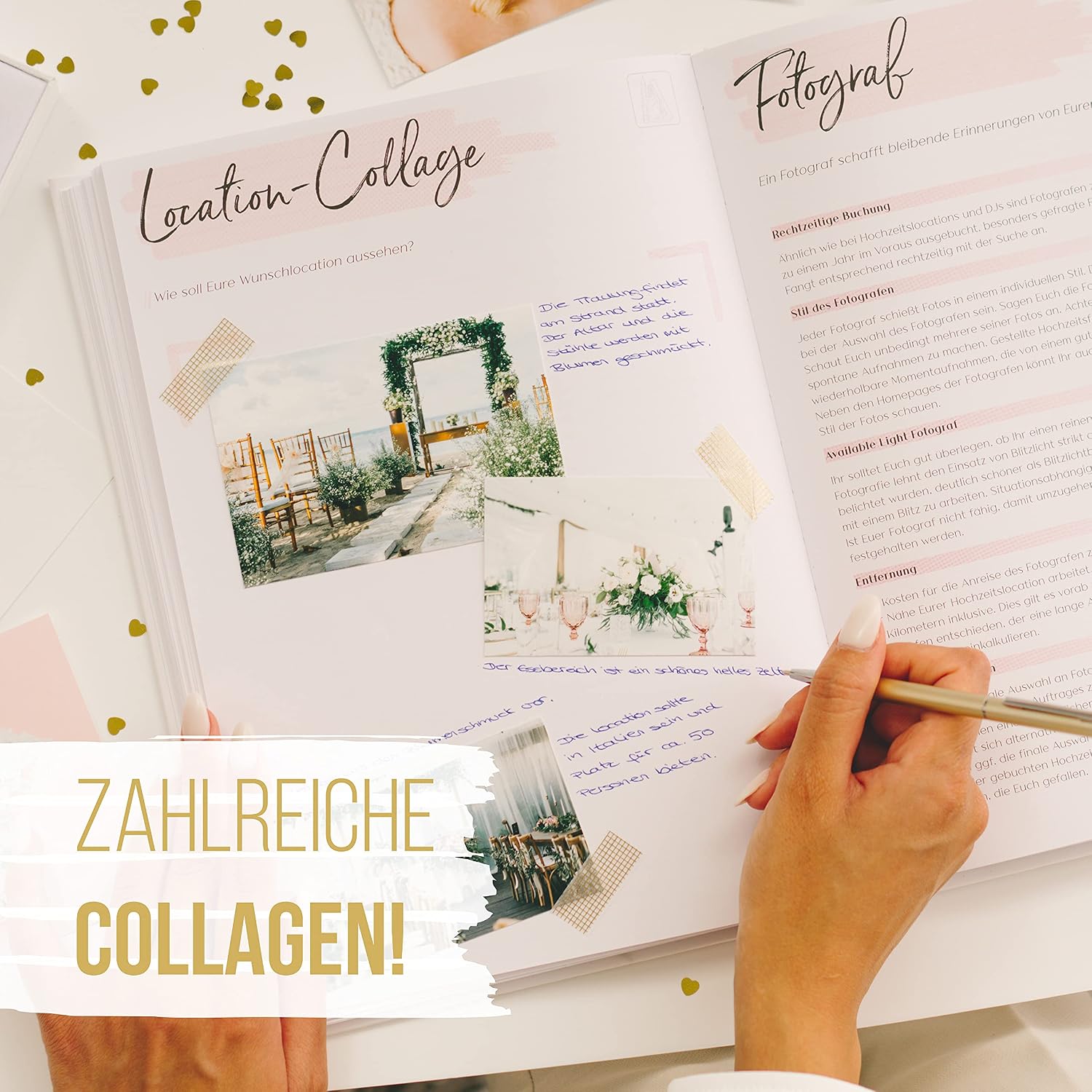 Detalle de TWIVEE kompakter Hochzeitsplaner (deutsch) – Organizer für die Trauung, über 120 Seiten
