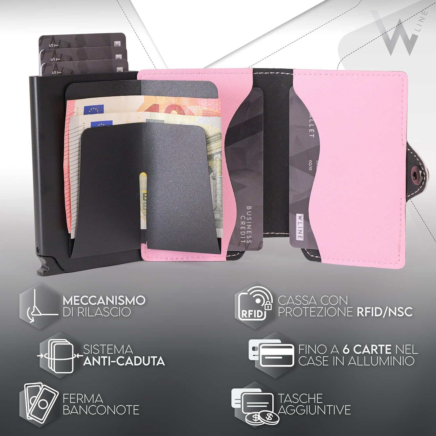 Thumbnail 3 de WLine Portafoglio Donna Piccolo RFID 1,5 cm