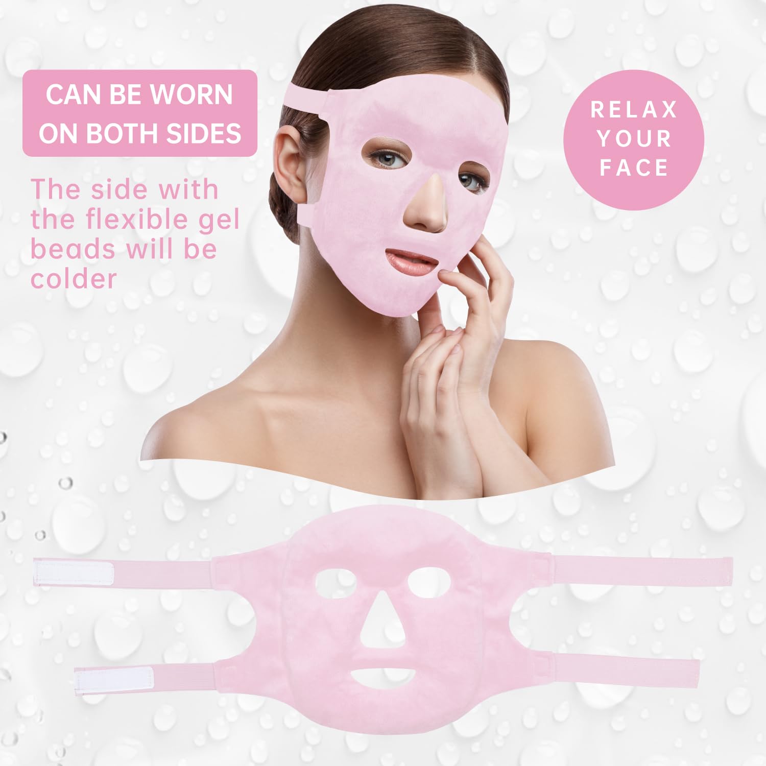 Thumbnail 6 de ZNÖCUETÖD Face Ice Mask Gel Hot Cold Compress for Face, Eyes & Post-Procedure Recovery