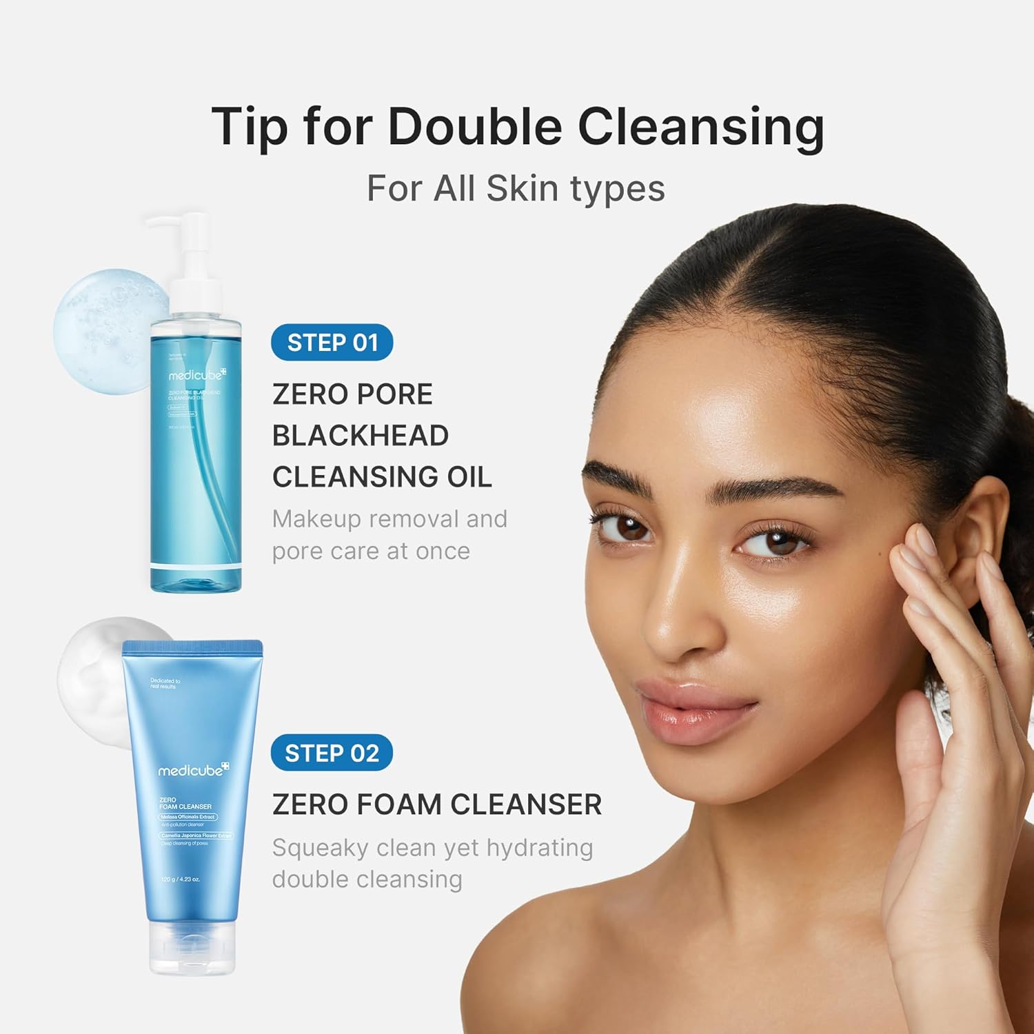 Detalle de medicube Zero Pore Blackhead Cleansing Oil – Porenreinigendes Make-up-Entferner-Öl für alle Hauttypen (205 ml)